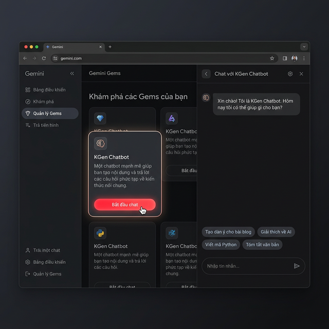 Bước 2: Mở Google Gemini Gems
